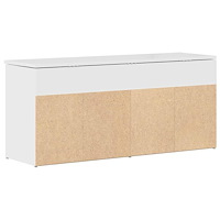 vidaXL Skobänk vit högglans 102x30,5x45 cm konstruerat trä