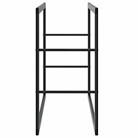 vidaXL Vedställ svart 55x30x61 cm stål