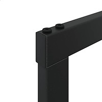 vidaXL Vedställ svart 55x30x61 cm stål
