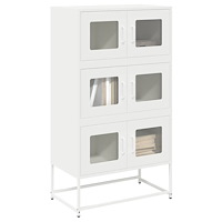 vidaXL Högbord vit 68x39x123 cm stål