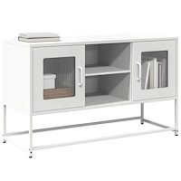 vidaXL TV-skåp vit 100,5x39x60,5 cm stål