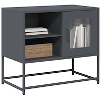 vidaXL TV-skåp antracit 68x39x60,5 cm stål