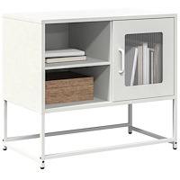 vidaXL TV-skåp vit 68x39x60,5 cm stål