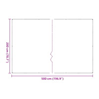 vidaXL Växtskydd med öljetter 2x5 m polyeten