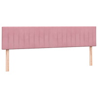 vidaXL Resårsäng med madrass rosa 180x220 cm sammet