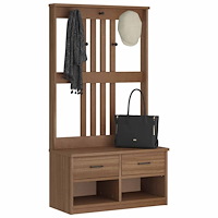 vidaXL Hallträd SANDNES 87x40x159,5cm massiv träfuru