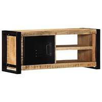 vidaXL Tv-bänk 80x30x35 cm massivt grovt mangoträ