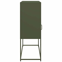 vidaXL Sidoskåp olivgrön 100,5x39x107 cm kallvalsat stål