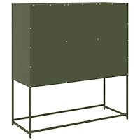 vidaXL Sidoskåp olivgrön 100,5x39x107 cm kallvalsat stål