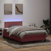 vidaXL Ramsäng med madrass rosa 120x220 cm sammet