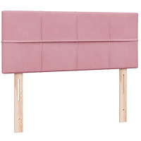 vidaXL Ramsäng med madrass rosa 120x220 cm sammet