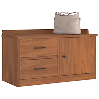 vidaXL Hallbänk SANDNES 87x40x50 cm massiv trä furu