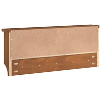 vidaXL Vägghängd klädhängare SANDNES 87x12x35 cm massiv trä furu