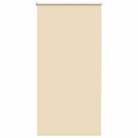 vidaXL Rullgardin mörkläggningsbeige 70x130 cm tyg bredd 65,7 cm
