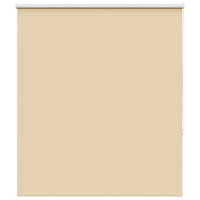vidaXL Rullgardin mörkläggningsbeige 140x130 cm tyg bredd 136,6 cm