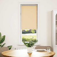 vidaXL Rullgardin mörkläggningsbeige 60x150 cm tyg bredd 55,7 cm