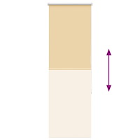 vidaXL Rullgardin mörkläggningsbeige 60x150 cm tyg bredd 55,7 cm