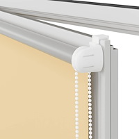 vidaXL Rullgardin mörkläggningsbeige 90x150 cm tyg bredd 85,7 cm