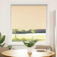 vidaXL Rullgardin mörkläggningsbeige 90x150 cm tyg bredd 85,7 cm