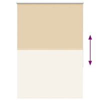 vidaXL Rullgardin mörkläggningsbeige 90x150 cm tyg bredd 85,7 cm