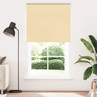 vidaXL Rullgardin mörkläggningsbeige 125x210 cm tyg bredd 121,6 cm