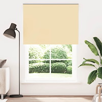 vidaXL Rullgardin mörkläggningsbeige 145x210 cm tyg bredd 141,6 cm