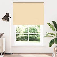 vidaXL Rullgardin mörkläggningsbar beige 160x210 cm tygbredd 156,6 cm