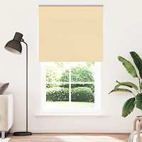 vidaXL Rullgardin mörkläggningsbeige 120x230 cm tyg bredd 116,6 cm