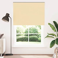 vidaXL Rullgardin mörkläggningsbeige 150x230 cm tyg bredd 146,6 cm