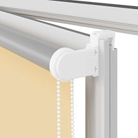 vidaXL Rullgardin mörkläggningsbeige 150x230 cm tyg bredd 146,6 cm
