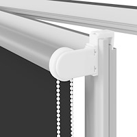 vidaXL Rullgardin mörkläggning svart 160x130 cm tyg bredd 156,6 cm