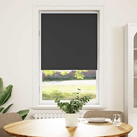 vidaXL Rullgardin mörkläggning svart 85x150 cm tyg bredd 80,7 cm