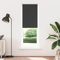 vidaXL Rullgardin mörkläggning svart 65x210 cm tyg bredd 60,7 cm