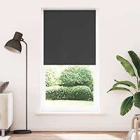 vidaXL Rullgardin mörkläggning svart 105x210 cm tygbredd 100,7 cm
