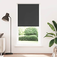 vidaXL Rullgardin mörkläggning svart 115x230 cm tyg bredd 110,7 cm