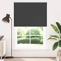 vidaXL Rullgardin mörkläggning svart 155x230 cm tyg bredd 151,6 cm