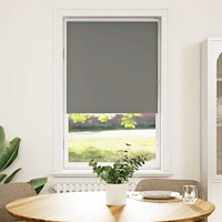 vidaXL Rullgardin mörkläggning grå 75x130 cm tyg bredd 70,7 cm
