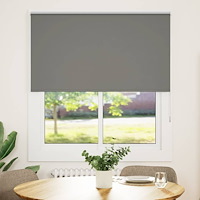 vidaXL Rullgardin mörkläggning grå 125x150 cm tyg bredd 121,6 cm