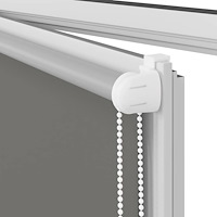 vidaXL Rullgardin mörkläggning grå 40x175 cm tyg bredd 35,7 cm