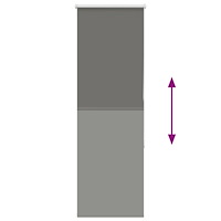 vidaXL Rullgardin mörkläggning grå 40x175 cm tyg bredd 35,7 cm