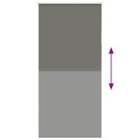 vidaXL Rullgardin mörkläggning grå 110x210 cm tyg bredd 105,7 cm