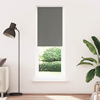 vidaXL Rullgardin mörkläggning grå 70x230 cm tyg bredd 65,7 cm