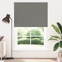vidaXL Rullgardin mörkläggning grå 160x230 cm tyg bredd 156,6 cm