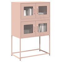 vidaXL Highboard rosa 68x39x107 cm stål