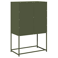 vidaXL Highboard olivgrön 68x39x107 cm stål