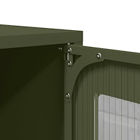 vidaXL Highboard olivgrön 68x39x107 cm stål