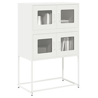 vidaXL Högbord vit 68x39x107 cm stål