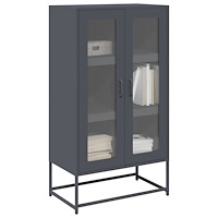 vidaXL Highboard antracit 68x39x123 cm stål