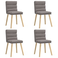 vidaXL Matstolar 4 st taupe tyg