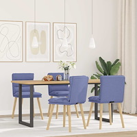 vidaXL Matstolar 4 st Jeans blått tyg